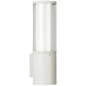 Outdoor Wall luminaire Type No. 0311, IP44, E27 max. 20W (LED), stainless steel / acrylic glass + opal glass inside, white