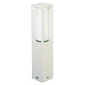 Pedestal luminaire Type No. 0508, IP44, height 50cm, E27 max. 20W (LED), cast alu / opal glass, white