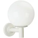 Wandarmatuur voor buitenshuis TYPE NO 0800 klein, rond E27 IP44, wit dimbaar