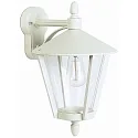 Outdoor Wall luminaire Country style modern Type No. 1816, hanging with bracket, IP44, E27 QA55 57W, cast alu, white matt