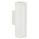 Outdoor Wall spot Type No. 2481 - 2-sided, wide/wide, IP44, 2x GU10 PAR 16 50W, rigid, cast alu / safety glass, white