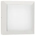 Outdoor LED Wall and Ceiling luminaire Type No. 6561, IP54 IK08, 26 x 26cm, 16W 3000K 1600lm, cast alu, dimmable, white matt