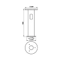 Albert Ground piece Type No. 0011, for Pedestal and Mast lights, with Ø 23cm flange, cast alu black