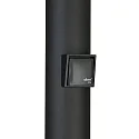 recessed housing D - TYPE C/F Ø 10CM surface-mounted version, with cover, with socket, black
