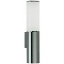 Wandarmatuur voor buitenshuis TYPE NO 0214 cilindrisch E27 IP44, rvs dimbaar