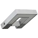 Wandarmatuur voor buitenshuis TYPE NO 0219 hoekig, draaibaar IP54, zilver mat dimbaar