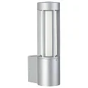 Wandarmatuur voor buitenshuis TYPE NO 0223 cilindrisch, met LED-spot E27 + GU10 IP44, zilver mat dimbaar