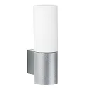 Wandarmatuur voor buitenshuis TYPE NO 0277 cilindrisch, dimbaar IP54, zilver mat dimbaar