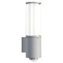 Wandarmatuur voor buitenshuis TYPE NO 0311 cilindrisch, met bewegingsmelder E27 IP44, zilver mat