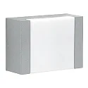 Wandarmatuur voor buitenshuis TYPE NO 0331 plat, dimbaar IP54, zilver mat dimbaar