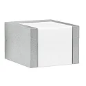 LED Outdoor Wall luminaire Type No. 0332, long light distributor, 5W 3000K 480lm, cast alu / acrylic glass, dimmable, silver