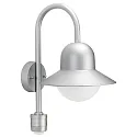 Wandarmatuur voor buitenshuis TYPE NO 0662 met bewegingsmelder E27 IP44, zilver mat 