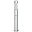 Bollard light Type No. 2249 with motion detector (Typ 2019), IP44, 90cm, E27 QA55 max. 57W, cast alu / opal glass, silver