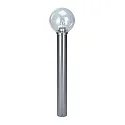 Bollard light Type No. 2261 with ball shade Ø 20cm, 90cm, IP44, E27 QA55 max. 57W, stainless steel polished / glass clear
