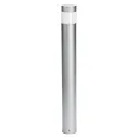 LED Bollard light Type No. 2294, 360° symmetrical, 9W 3000K 1000lm aluminum / plastic opal, silver matt
