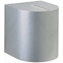 Buitenspot TYPE NO 2401 rond, tweezijdig IP44, zilver mat 
