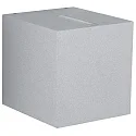 Buitenspot TYPE NO 2415 hoekig, tweezijdig IP44, zilver mat 