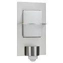 Outdoor Wall luminaire Type No. 6223 with motion detector (Type No. 6140), IP44, E27 QA55 57W, stainless steel matt / opal