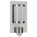 Wandarmatuur voor buitenshuis TYPE NO 6141 halfrond, met bewegingsmelder E27 IP44, rvs mat 