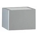 Wandarmatuur voor buitenshuis TYPE NO 6167 up down, hoekig G9 IP44, zilver mat dimbaar