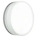 Wand- en plafondarmatuur TYPE NO 6308 rond, medium IP65, opaal, zilver mat 