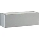 Wandarmatuur voor buitenshuis TYPE NO 6368 up down, lang IP44, zilver mat 