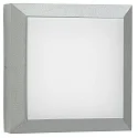 Outdoor LED Wall and Ceiling luminaire Type No. 6562, IP54 IK08, 32 x 32cm, 20W 3000K 2000lm, cast alu, dimmable, silver matt
