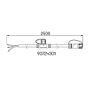 Albert Aansluitleiding PLUG-N-PLAY 2-voudig, met open Kabel, zwart 250cm