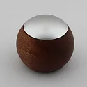 Afstandsbediening CASAMBI LEPUK EVOLUTION rond, met sensor, 4 Kanaal, met batterij, met verlichting, hout donker, zilver