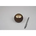 Afstandsbediening CASAMBI LEPUK EVOLUTION rond, met sensor, 4 Kanaal, met batterij, met verlichting, goud, hout donker