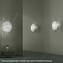 Wall luminaire AP AURA, E27, IP20, Murano glass, clear