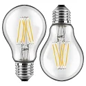Filamentlamp standaardvorm A60 set van 2, schakelbaar E27 7W 810lm 2700K 300° CRI > 80 