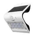 Blulaxa® LED Solar Outdoor Wall luminaire, IP65, 1.5W 3000K 220lm 120°, incl. accumulator, incl. PIR sensor, dimmable, white