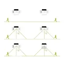HWH Blulaxa® LED Solar Outdoor Wall luminaire with PIR sensor, IP65, 3.2W 3000K 400lm 120°, inkl. Accumulator, black