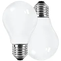 LED Filament lamp pear shaped E27, 7W, 810lm, 2700K warmwhite, 300°, glass opal, double pack