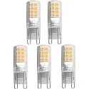 pin socket lamp set of 5 G9 2,6W 320lm 3000K 300° 