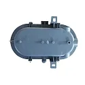 HWH damp-proof luminaire BASIS oval E27 IP44, grey