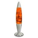 LED-lavalamp IP20, oranje, zilver, wit 