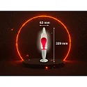 HWH LED-lavalamp IP20, helder, rood, zilver 