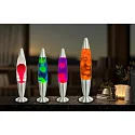 HWH LED-lavalamp IP20, helder, rood, zilver 