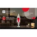 HWH LED-lavalamp IP20, helder, rood, zilver 