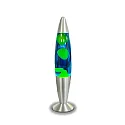 LED-lavalamp IP20, blauw, geel, zilver 