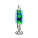 HWH LED-lavalamp IP20, blauw, geel, zilver 
