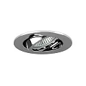 Downlight rond, draaibaar GX5,3 IP20, chroom dimbaar