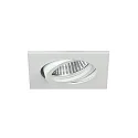 Inbouwspot TIRREL-R GX5.3 / MR16 draaibaar, vierkant GX5,3 IP20, wit dimbaar