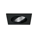 Inbouwspot TIRREL-R GX5.3 / MR16 draaibaar, vierkant GX5,3 IP20, zwart dimbaar