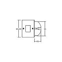 Brumberg Wandinbouwarmatuur IP54, rvs, opaal 