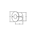 Recessed outdoor LED wall luminaire, IP54, 230V 1.2W 3000K, stainless steel / Acry opal