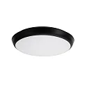 Wandarmatuur voor buitenshuis MAKIRA Ø 25CM rond, CCT Switch, slagvast, gebogen IP65, zwart dimbaar