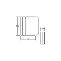 Outdoor LED wall luminaire, IP54, square, with 2 exchangeable front panels, 230V, 9W 3000K 665lm, structured black / opal